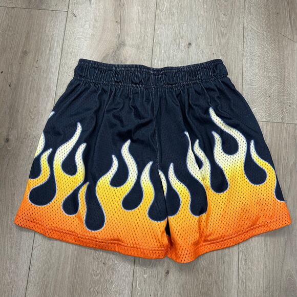Inaka Power Orange Flame Mesh Shorts size Small S B3 - Picture 5 of 5